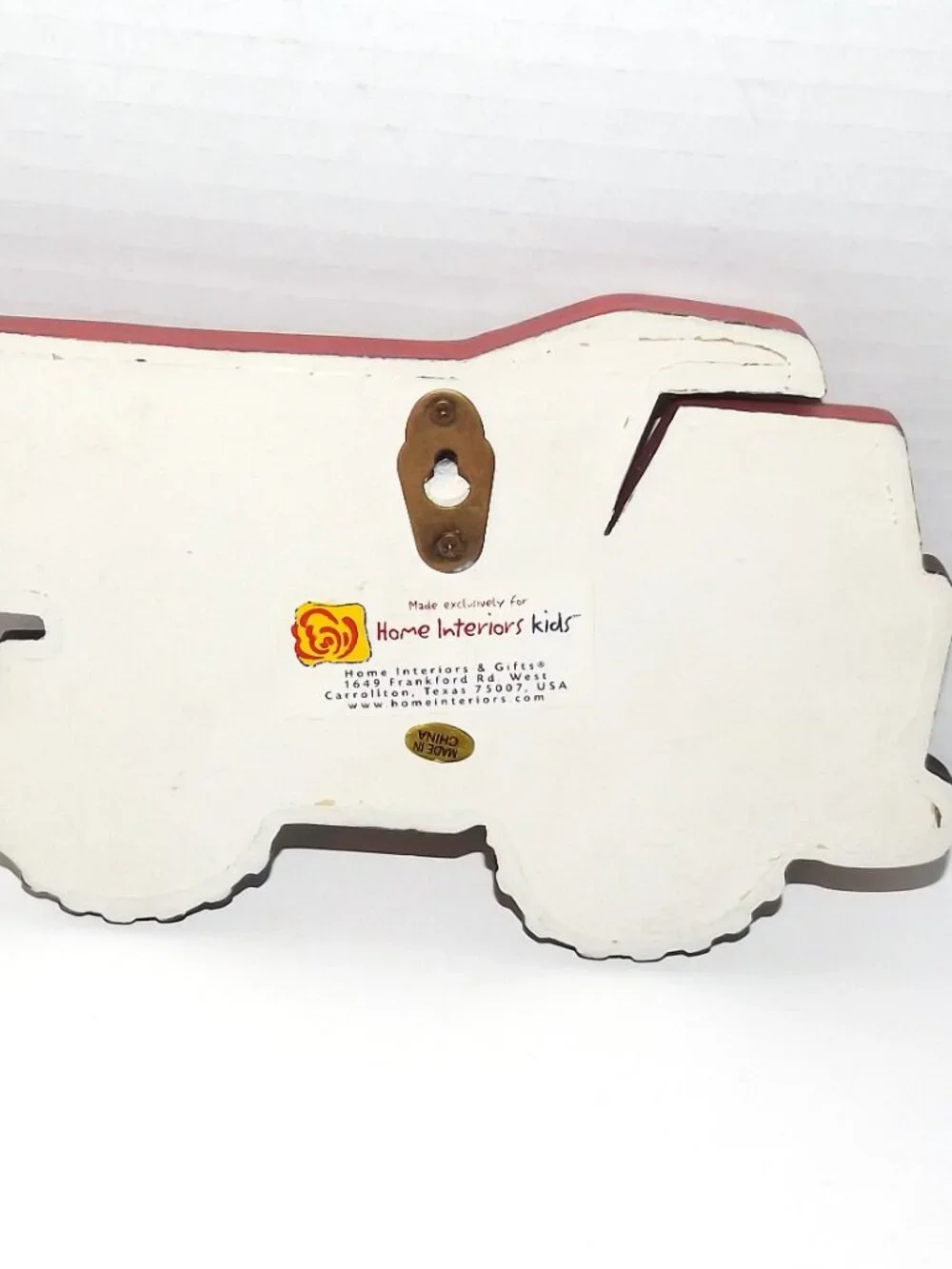Set of 2 Vintage Home Interior Kids Construction Work Trucks Wall Plaques